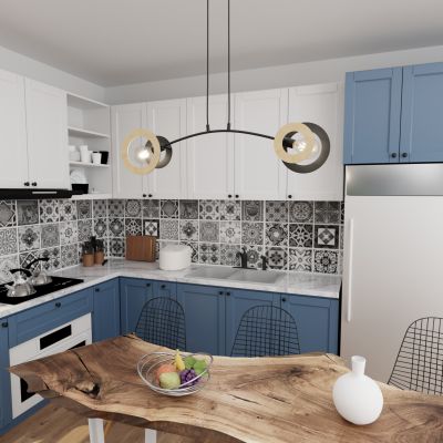 Emibig Skiva lampa wisząca 2x15 W czarna 1409/2