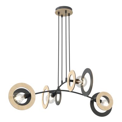 Emibig Skiva lampa wisząca 4x15 W czarna 1409/4