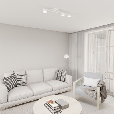 Emibig Fragment lampa podsufitowa 3x12 W biała 1418/2