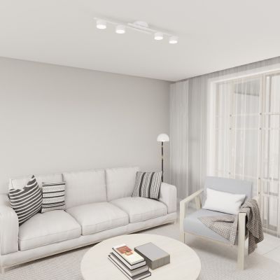 Emibig Fragment lampa podsufitowa 4x12 W biała 1418/4