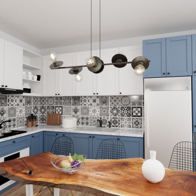 Emibig Token lampa wisząca 6x15 W czarna 1426/6