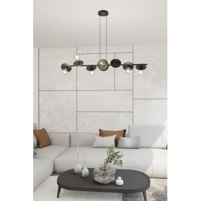 Emibig Token lampa wisząca 8x15 W czarna 1426/8