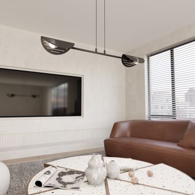 Emibig Saber lampa wisząca 2x15 W czarna 1430/2