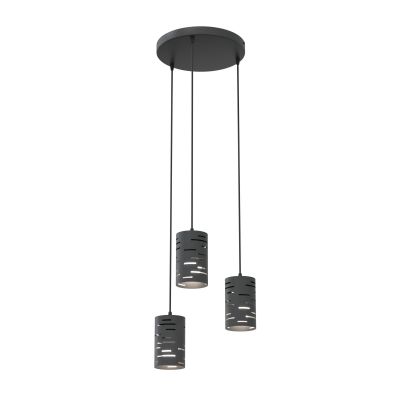 Emibig Tank lampa wisząca 3x15 W czarna 1431/3PREM