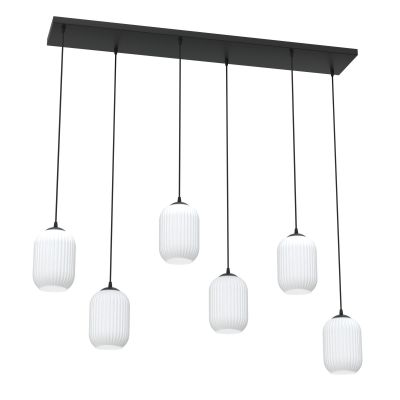 Emibig Verdi lampa wisząca 6x15 W biała-czarna 1435/6
