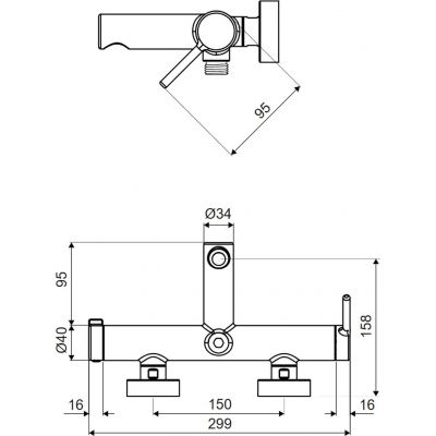 Excellent Pi bateria wannowo-prysznicowa ścienna nikiel szczotkowany AREX.1205NB