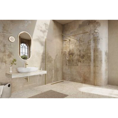 Excellent Delta Pi bateria umywalkowa stojąca złoty szczotkowany AREX.1211GB