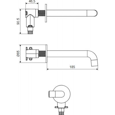 Excellent Delta Pi wylewka do baterii wannowej chrom AREX.1243CR
