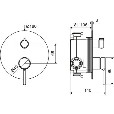 Excellent Pi bateria prysznicowa podtynkowa nikiel szczotkowany AREX.1247NB