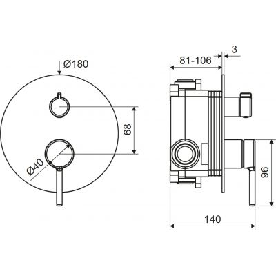 Excellent Pi bateria wannowo-prysznicowa podtynkowa biały mat AREX.1247WH