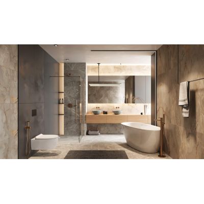 Excellent Pi bateria wannowo-prysznicowa wolnostojąca nikiel szczotkowany AREX.1255NB