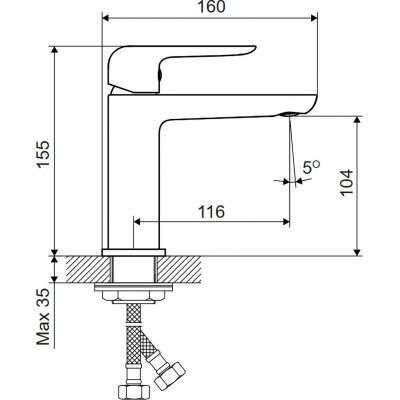 Excellent Clever 2.0 bateria umywalkowa stojąca grafit AREX.4101AB