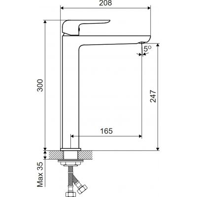 Excellent Clever 2.0 bateria umywalkowa stojąca grafit AREX.4102AB