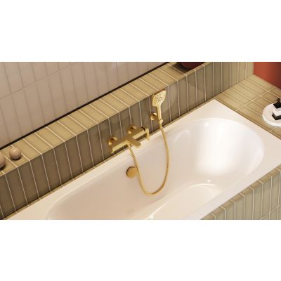 Excellent Clever 2.0 bateria wannowo-prysznicowa ścienna złoty szczotkowany AREX.4105GB