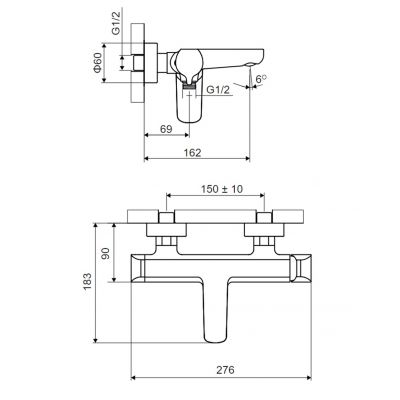 Excellent Clever 2.0 bateria wannowo-prysznicowa ścienna złoty szczotkowany AREX.4105GB