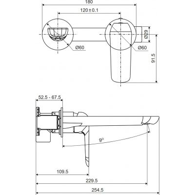Excellent Clever 2.0 bateria umywalkowa podtynkowa chrom AREX.4114CR
