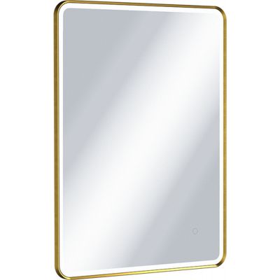 Excellent Corido lustro 60x80 cm prostokątne z oświetleniem z matą grzewczą z ramą złoty szczotkowany DOEX.CO080.060.GB