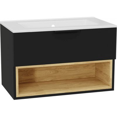 Excellent Tuto 2.0 korpus szafki 80x46.5x50 cm podumywalkowa wisząca czarna-dąb MLEX.2171.800.BKBL
