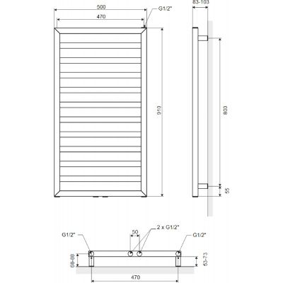 Excellent Brego grzejnik łazienkowy drabinkowy 91x50 cm biały mat GREX.BR91.WH