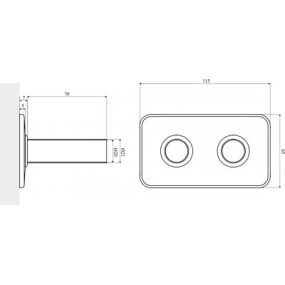Excellent Caldo zestaw maskujący chrom GREX.CA95.M2.CR