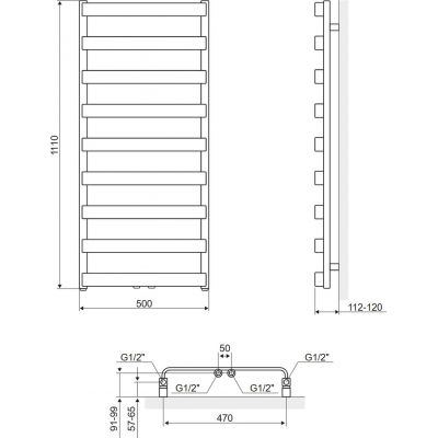 Excellent Meteor grzejnik łazienkowy drabinkowy 111x50 cm cappuccino GREX.ME111.CA