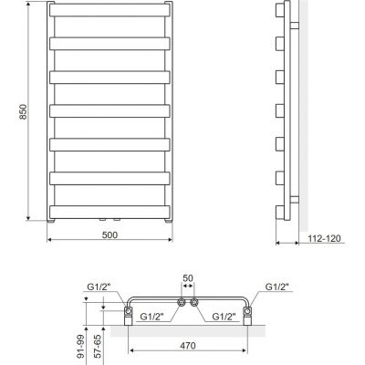 Excellent Meteor grzejnik łazienkowy drabinkowy 85x50 cm cappuccino GREX.ME85.CA