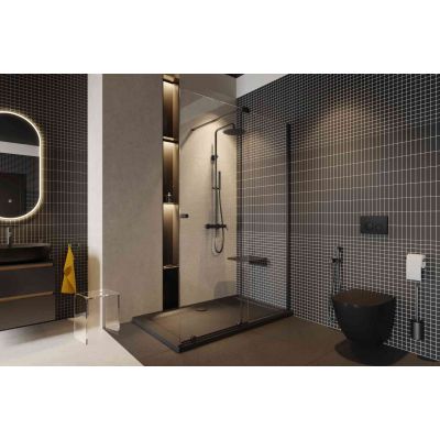 Excellent Pi zestaw prysznicowy ścienny z deszczownicą nikiel szczotkowany AREX.1281NB