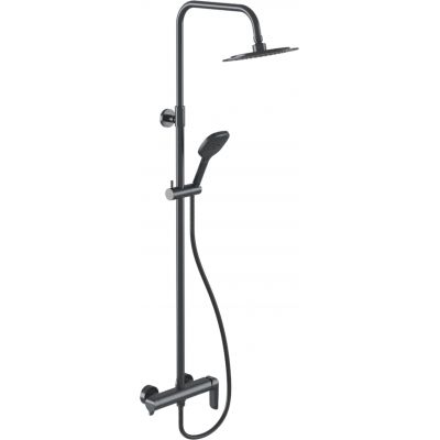 Excellent Clever 2.0 zestaw prysznicowy ścienny z deszczownicą grafitowy AREX.4181AB