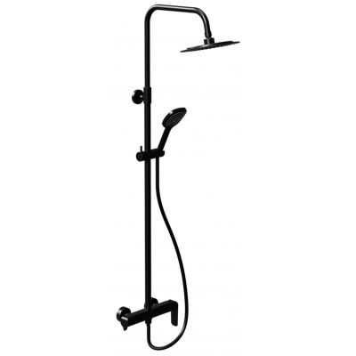 Excellent Clever 2.0 zestaw prysznicowy ścienny z deszczownicą czarny AREX4181BS