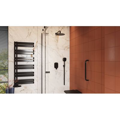 Excellent Clever 2.0 zestaw prysznicowy podtynkowy z deszczownicą czarny AREX.SET4145BS