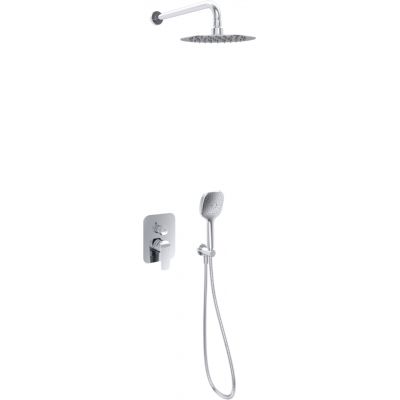 Excellent Clever 2.0 zestaw wannowo-prysznicowy podtynkowy z deszczownicą chrom AREX.SET.4147CR