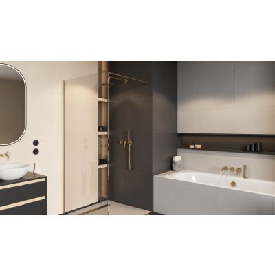 Excellent Vidoq ścianka prysznicowa walk-in 100 cm złoty szczotkowany/szkło przezroczyste KAEX.1506.1000.LP.GB