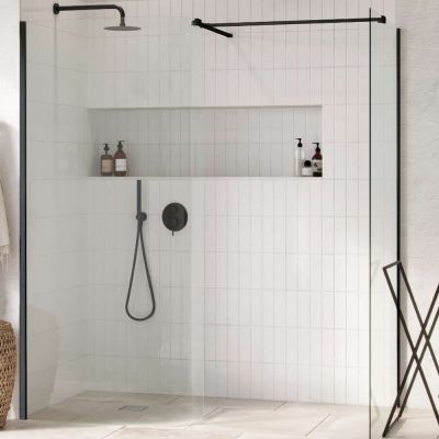 Excellent Vidoq ścianka prysznicowa walk-in 120 cm grafitowy szczotkowany/szkło przezroczyste KAEX.1506.1200.LP.AB