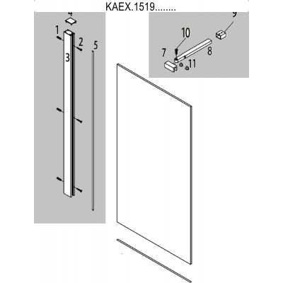 Excellent Vidoq Walk-in ścianka prysznicowa 80 cm chrom/szkło przezroczyste KAEX.1506.K.800.CR
