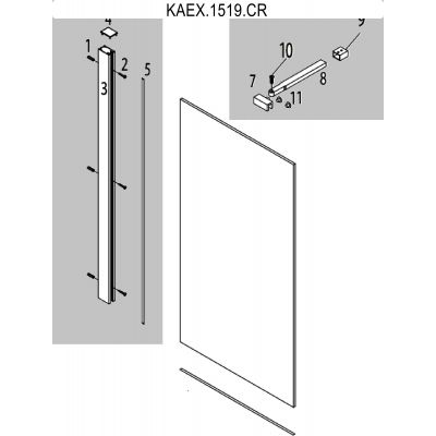 Excellent Vidoq Walk-in ścianka prysznicowa 80 cm chrom/szkło przezroczyste KAEX.1506.K.800.CR