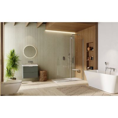 Excellent Ortigo drzwi prysznicowe 120 cm rozsuwane chrom połysk/szkło przezroczyste KAEX.5007.01.1200.LP1/2