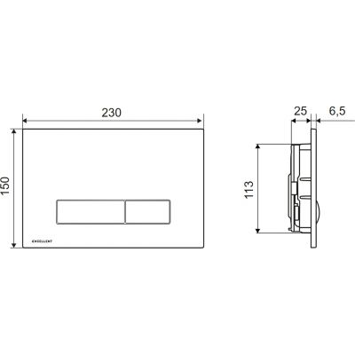 Excellent Aurro Fresh przycisk spłukujący do WC złoty INEX.AF230.150.GB