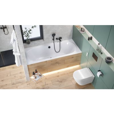 Excellent Simple syfon z przelewem czarny mat ARIN.3157BL