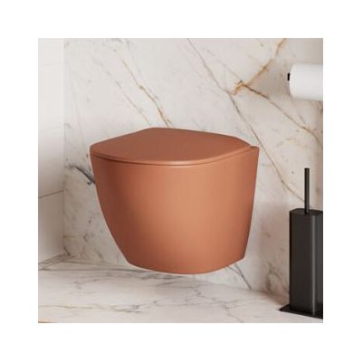 Excellent Luqa deska sedesowa wolnoopadająca terracotta mat CEAC.6405.480.TEM