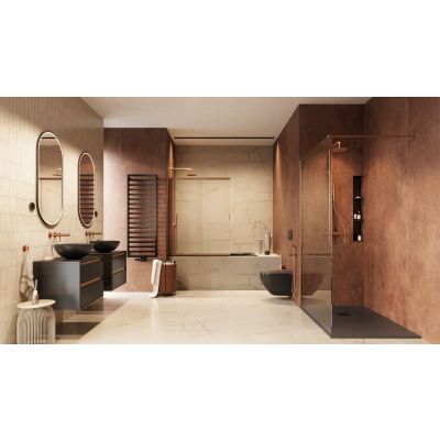 Excellent Luqa miska WC wisząca bez kołnierza spłukiwanie wirowe czarny mat CEAC.6403.480.BLM