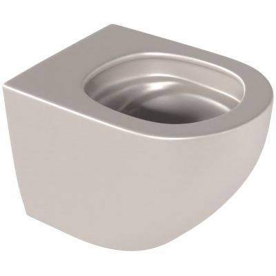 Excellent Luqa miska WC wisząca bez kołnierza spłukiwanie wirowe mat cappucino mat CEAC.6403.480.CAM