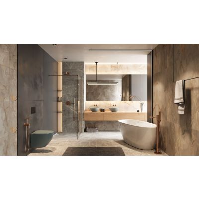 Excellent Luqa miska WC wisząca bez kołnierza spłukiwanie wirowe mint blue mat CEAC.6403.480.MBM