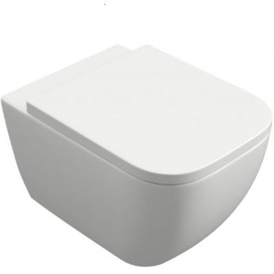 Excellent Ness miska WC bez kołnierza wisząca z deską wolnoopadającą biała CENL.3509.500.WH