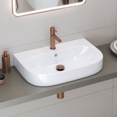 Excellent Oceana umywalka 50x41 cm owalna ścienna-nablatowa biała CEEX.6719.500.WH