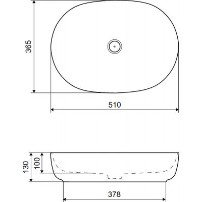 Excellent Jima umywalka 51x36,5 cm owalna nablatowa biały połysk CEAC.2001.510.WH