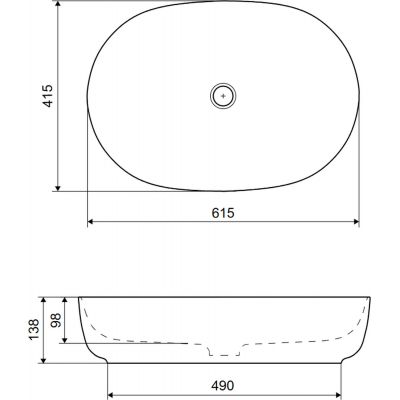Excellent Jima umywalka 61,5x41,5 cm owalna nablatowa mint blue mat CEAC.2001.615.MBM