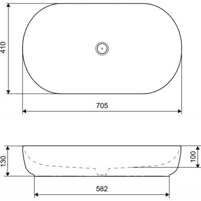 Excellent Jima umywalka 71x41 cm owalna nablatowa biały połysk CEAC.2001.710.WH