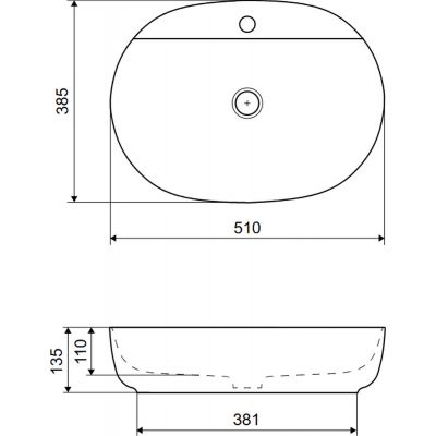 Excellent Jima umywalka 51x38,5 cm owalna nablatowa biały połysk CEAC.2002.510.WH