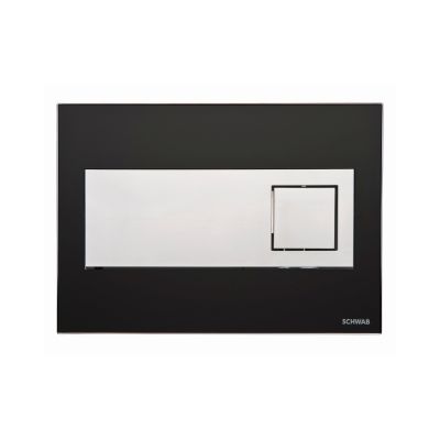 Schwab Caro przycisk spłukujący do WC tworzywo czarne/metal 384645