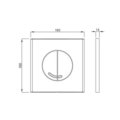 Schwab Veria Duo przycisk spłukujący do WC tworzywo chrom mat 4060414631
